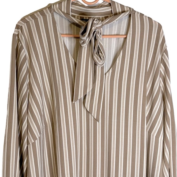 Adrianna Papell Women's Tie Neck 3/4 Sleeve Knit Top‎ 3X NWT AD1S301432W - Picture 2 of 12